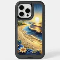 Ocean View Tropical Paper Quilling Effect  iPhone 15 Pro Max Case