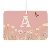 Pretty Colors Watercolor Wildflowers and Monogram Air Freshener