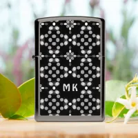 Abstract Monochrome Bokeh Dots Pattern Zippo Lighter