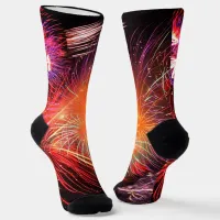 Holiday Fireworks Premium Crew Unisex Socks