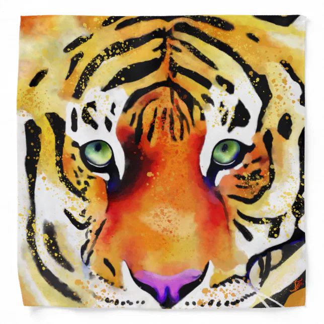 Capturing the Majesty: A Tiger's Gaze Bandana