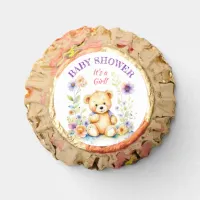 Teddy Bear in Flowers Girl's Baby Shower Reese's Peanut Butter Cups