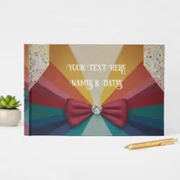 Colorful Elegant Rainbow Wedding Guest Book