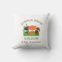 Personalized Woodlands Animals Fox Throw Pillow