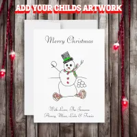 Add Your Child's Artwork to this Christmas Postcard