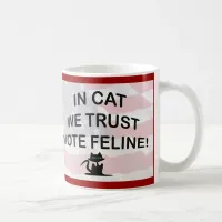 Vote Cat with American Flag Coffee Mug