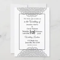 Black and White Mandala Wedding Invitations