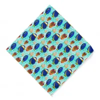 Tropical Aquarium Fish in Blue and Orange Bandana