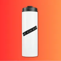 He Him His Retro Black Label  Thermal Tumbler