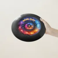 Dark rainbow doughnut rave Wham-O frisbee