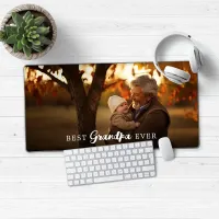 Best Grandpa Granparent Photo Desk Mat