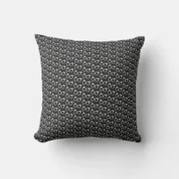 Police Handcuffs Pattern on Charcoal Grey Throw Pillow