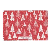 Red Christmas Pattern#6 ID1009 Placemat