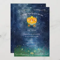 Pumpkin Princess Enchanted Forest Girl Baby Shower Invitation