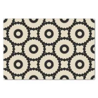 Ornamental Black & Beige Geometric Pattern Tissue Paper