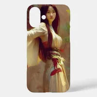 Chinese Wuxia Fighter Warrior Woman Fantasy Art iPhone 16 Plus Case