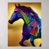 Mixed Media Horse Poster