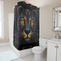 Wildlife Stained Glass Mosaic Collection Shower Curtain