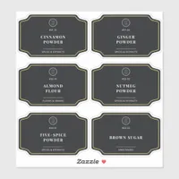  Stylish Black Company Logo Promotional Pantry Sticker