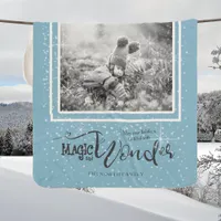 Magic and Wonder Christmas Photo Blue ID440 Sherpa Blanket