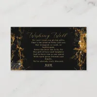 Marble Glitter Wishing Well V3 Black/Gold ID644 Enclosure Card
