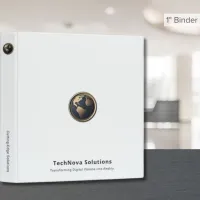 Modern Globe Logo Business Binder