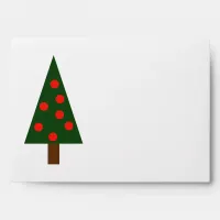 Retro Minimalist Christmas Tree Envelope