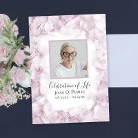 Pink Hydrangeas Watercolor Celebration of Life Invitation