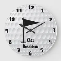 Fun Personalized Golf Large Clock