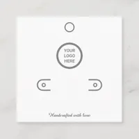 Minimal White Earrings Holder Jewelry Display Card