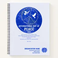 World Peace Day Dove Peace on Earth Earth Day Logo Notebook