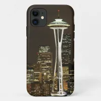 Space Needle Seattle Washington @ Night Photograph iPhone 11 Case