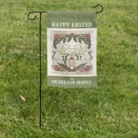 Happy Easter: Vintage Lily Design Peace Hope Garden Flag