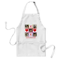 Photo Collage Tic Tac Toe Hugs Kisses Fathers Day  Adult Apron
