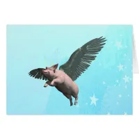 Cute Angel Pig Flying in the Sky