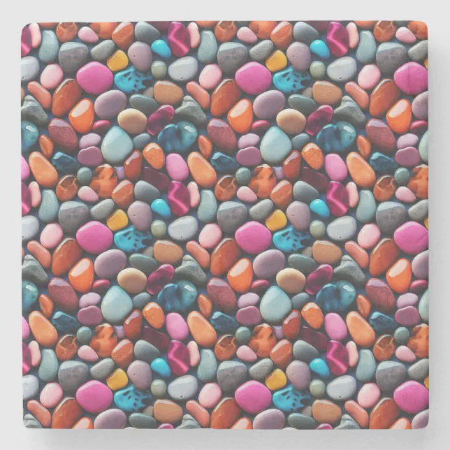 Colorful Stones Stone Coaster