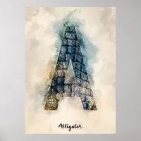 A is For Alligator Poster