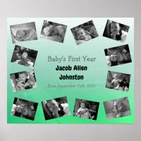 Thumbnail for Baby's First Year Personalized Poster