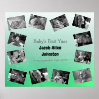 Baby's First Year Personalized Poster