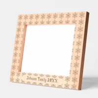 Family Name Snowflake Xmas Pattern 10x8 Wooden Etched Frames