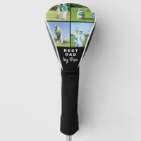 BEST DAD BY PAR Custom 4 Photo Collage Golf Golf Head Cover