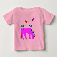 Purple Unicorn & Butterflies ZKOA Toddler T-shirt