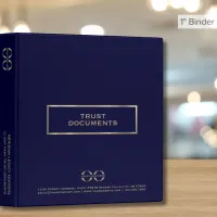 Navy Blue Gold Trust Binder with Logo