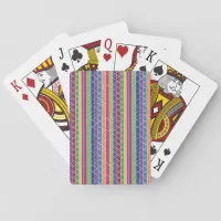 Colorful Stripes Poker Cards