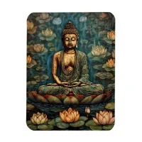 Meditating Gautam Buddha Art Magnet