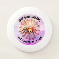 Cute Spider Inspirational Quote Monogram on pink | Wham-O Frisbee