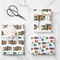 Cheeky Christmas Troll and Tree Delight  Wrapping Paper Sheets