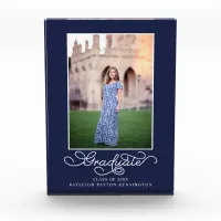 Navy Blue Elegant Graduation Photo Keepsake