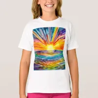 Vivid Sunset over the Water Reflection T-Shirt