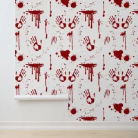 Horror Bloody Handprints Blood Spatter Halloween Wallpaper